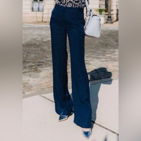 Theory Wide Legged Denim Trouser - Picture 1 of 11